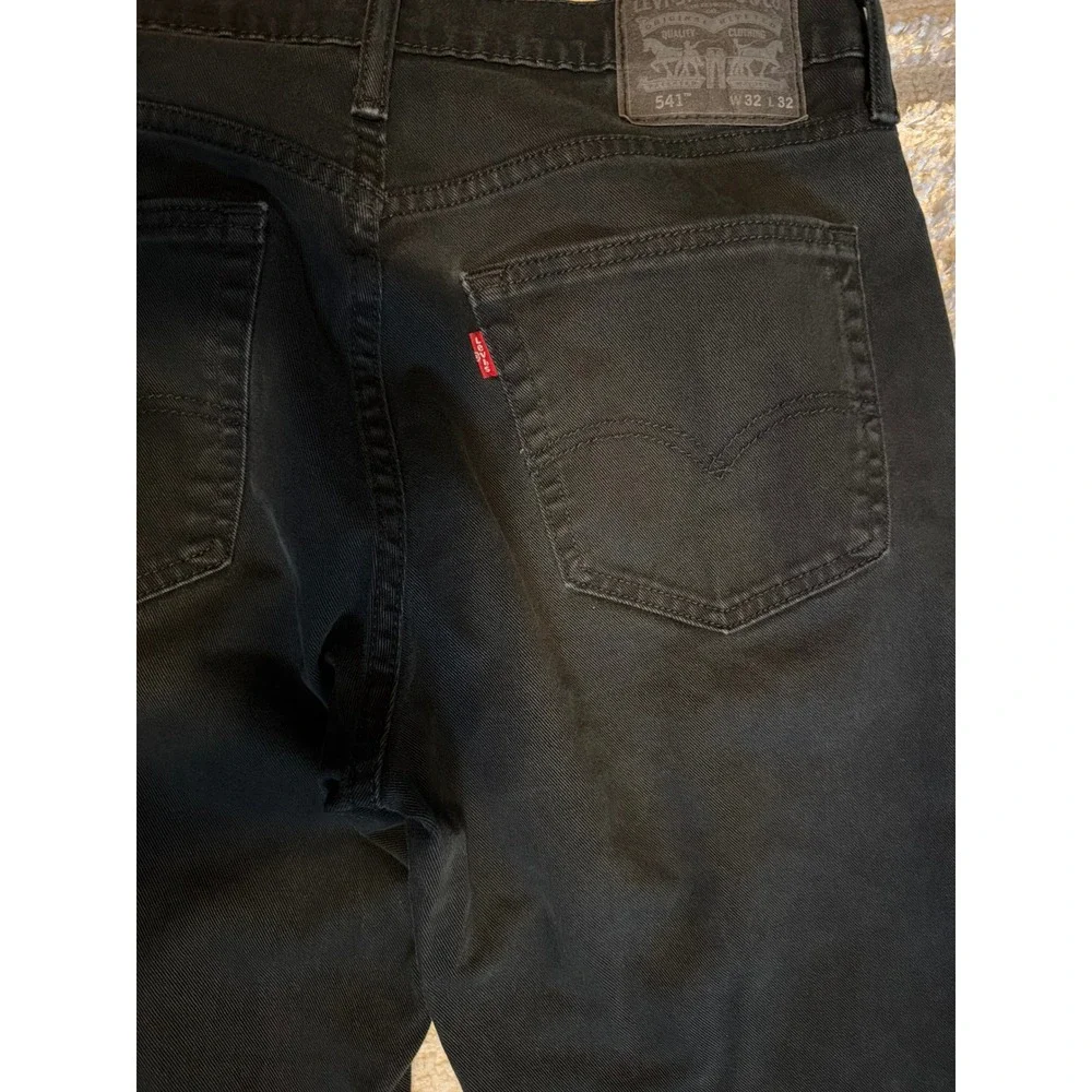 Levis 541 Athletic Taper Black Jeans Mens 32x32 Stretch Denim Pants